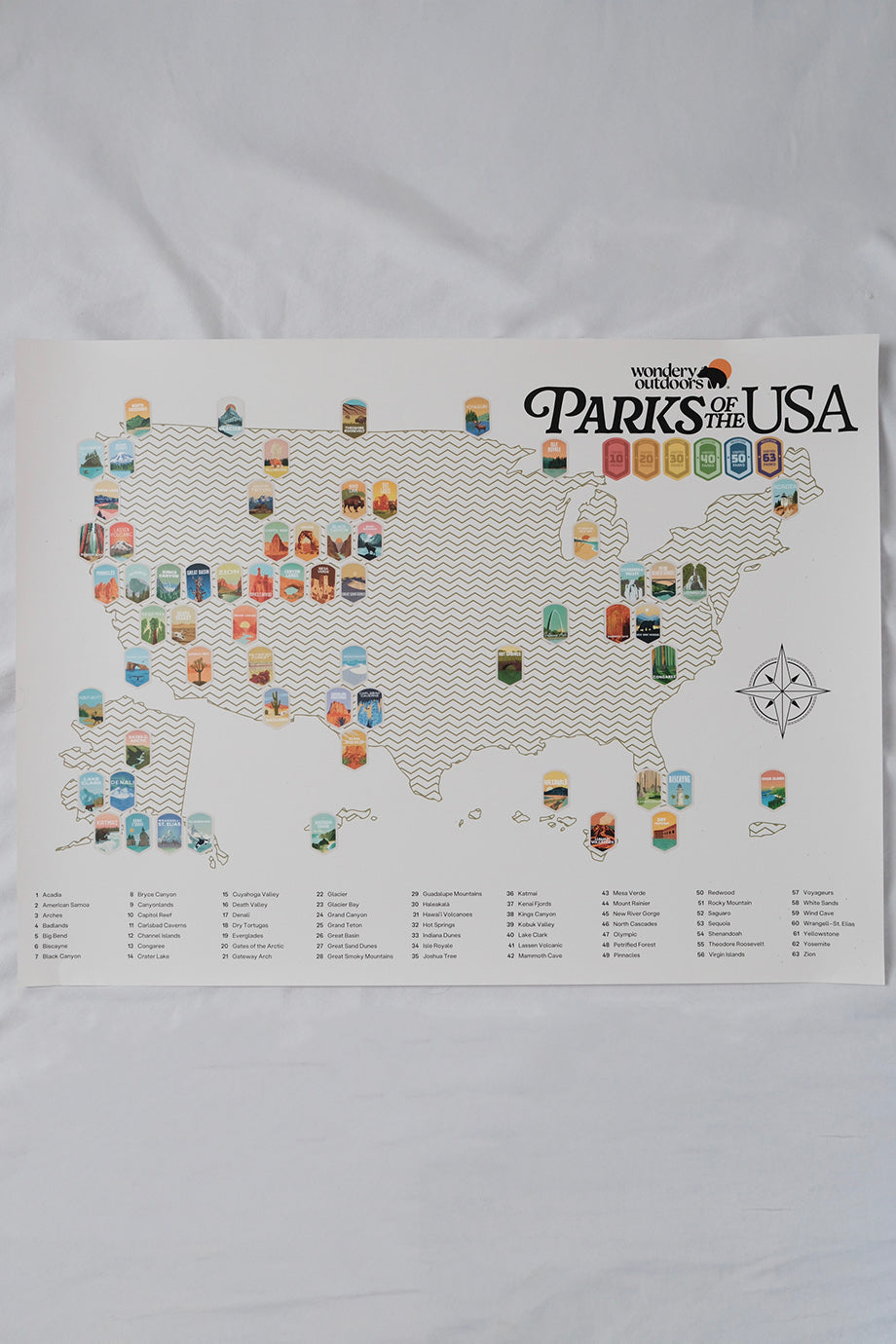 Parks of the USA Map