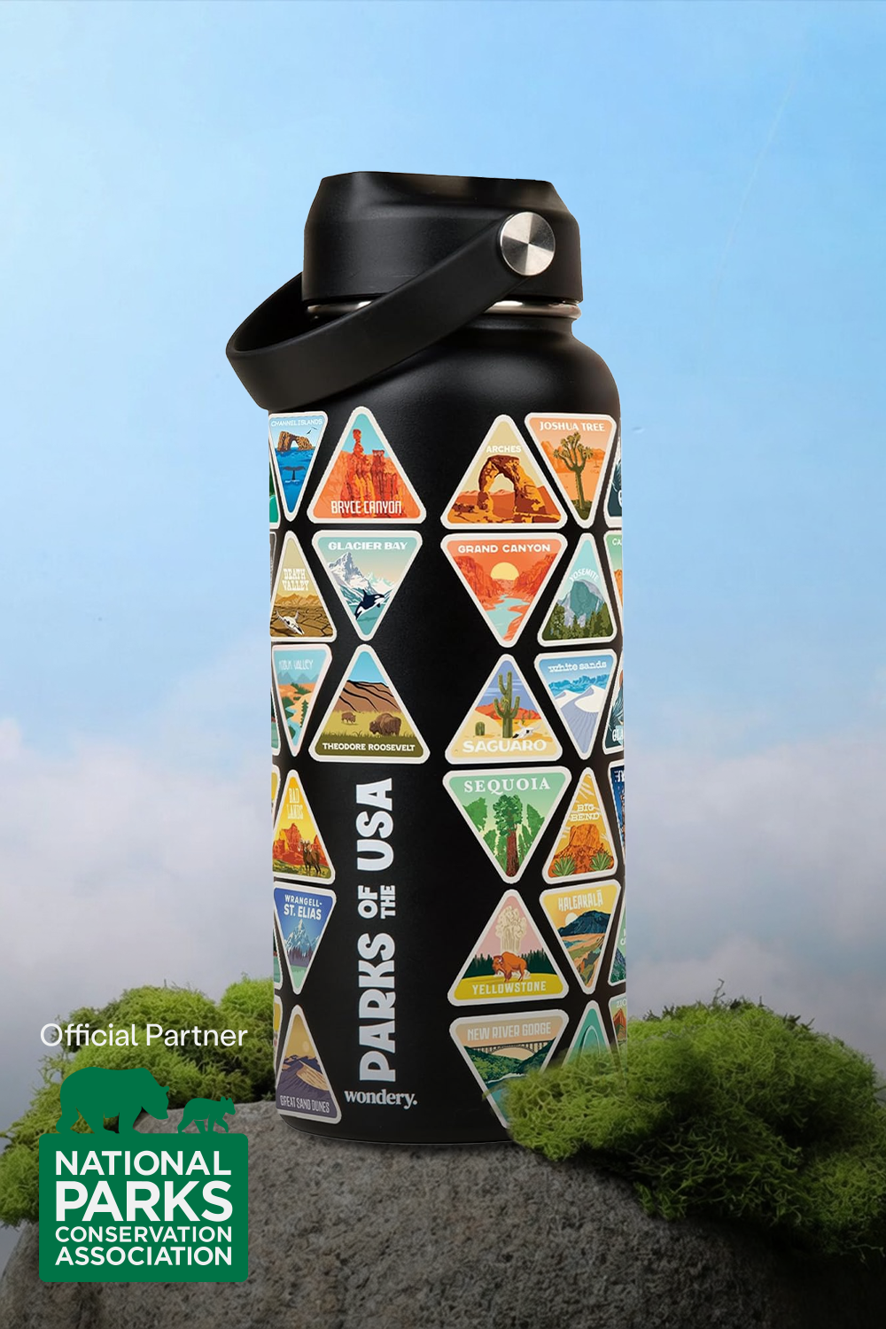 The Original Parks of the USA Bucket List Bottle | Black