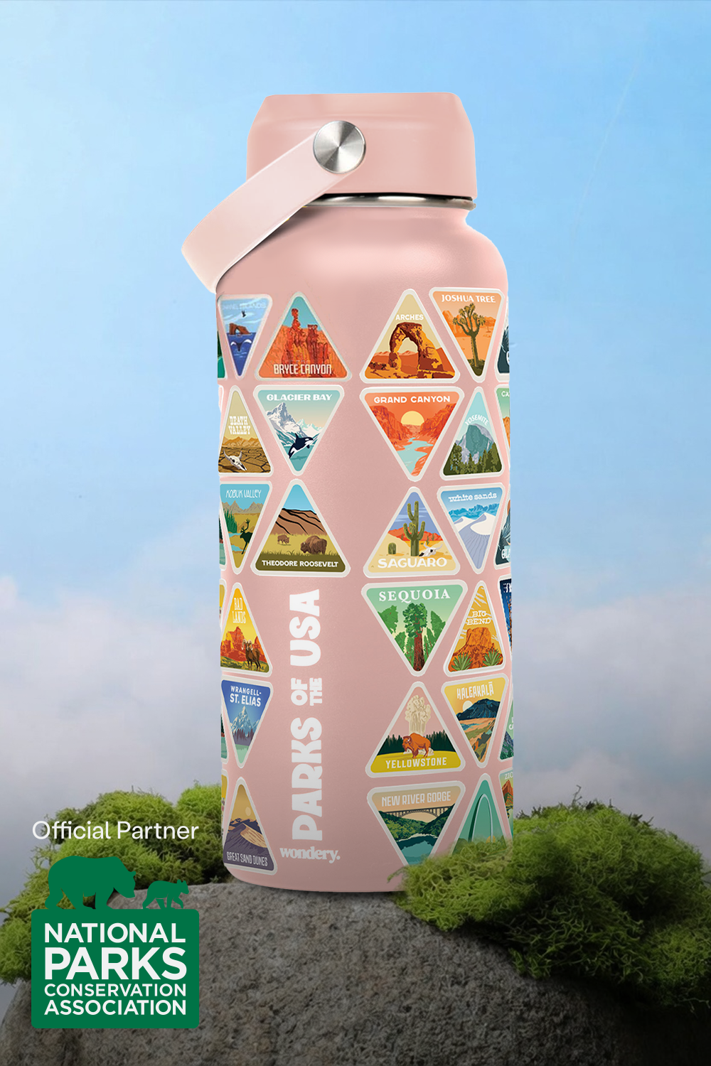 The Original Parks of the USA Bucket List Bottle™ | Dusty Pink