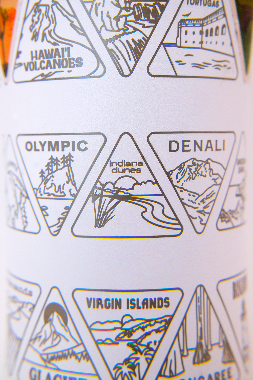 The Original Parks of the USA Bucket List Bottle | White 24oz
