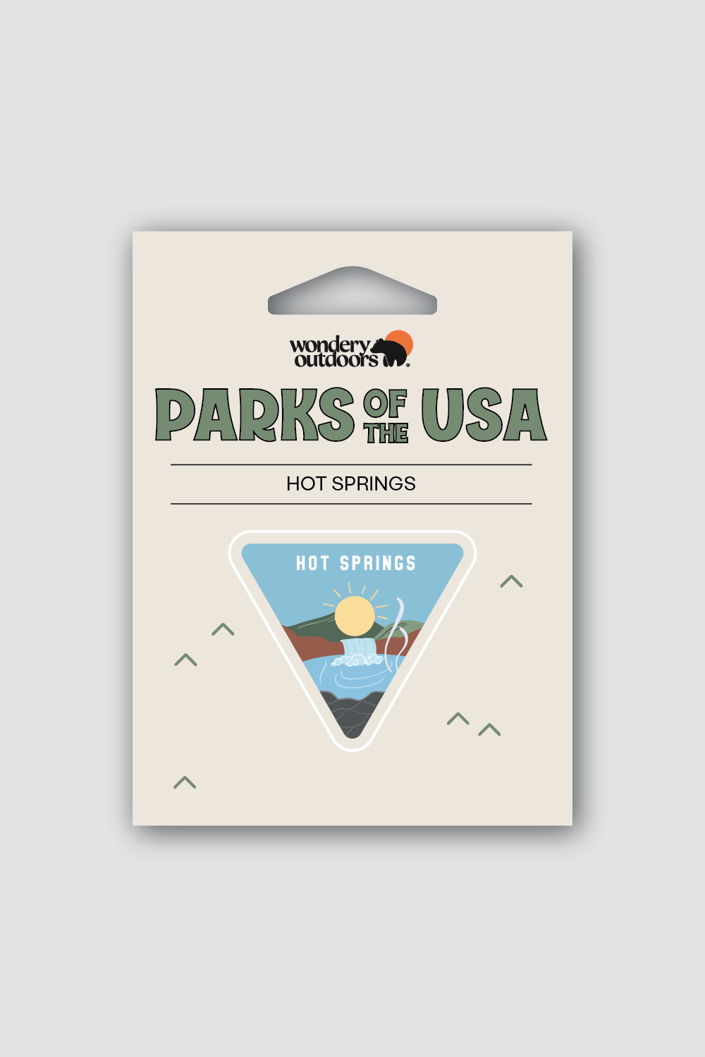#national park_hot springs _USA National Parks souvenir sticker gift sets
