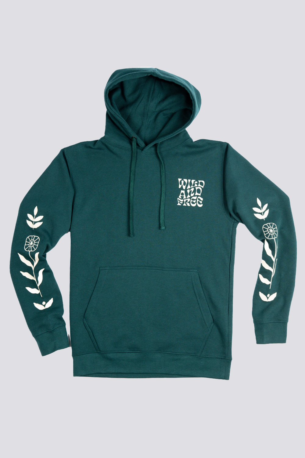 green long sleeve pullover graphic hoodie #color_frosty pine