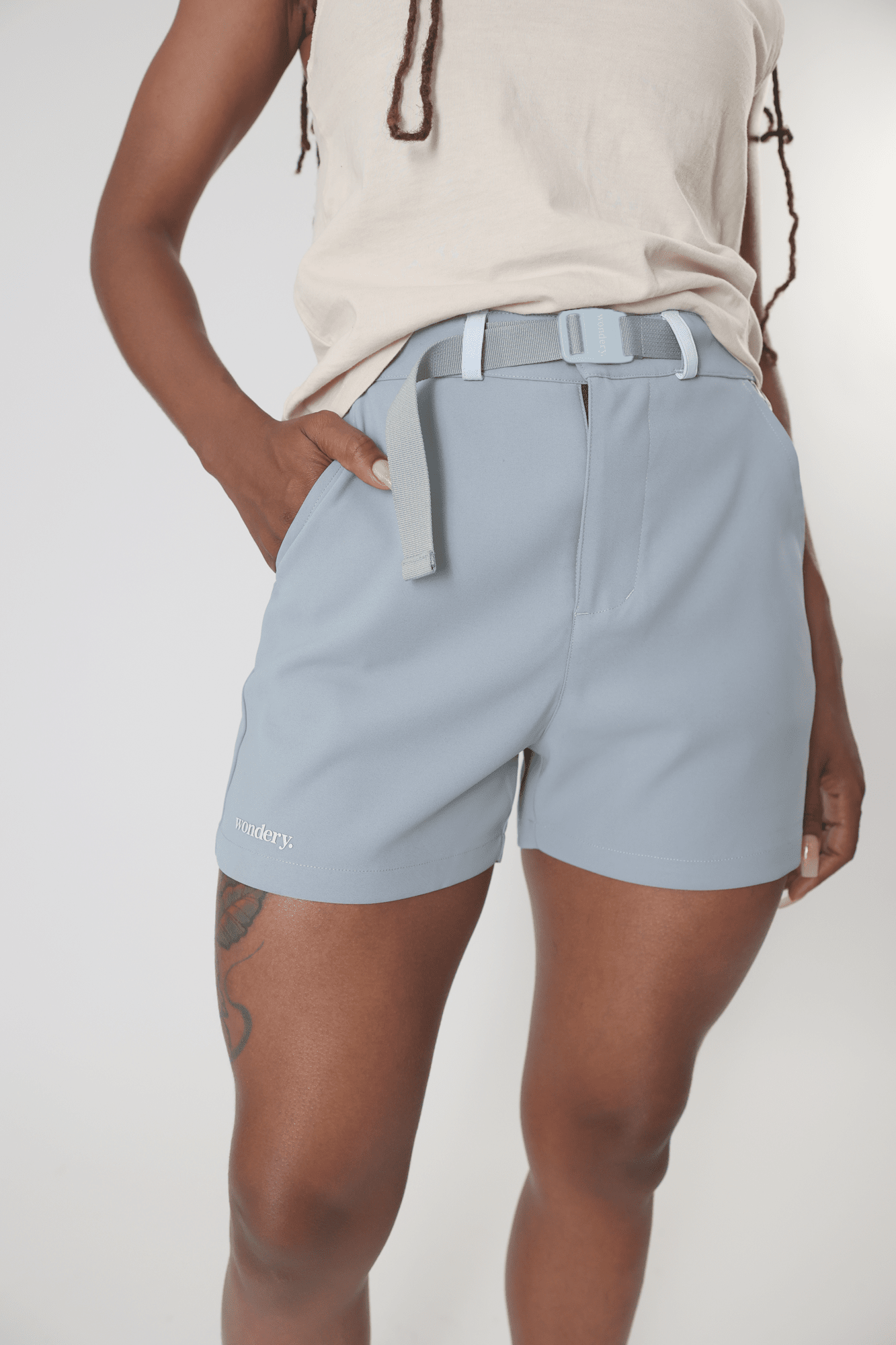 BIPOC Wondery women's hiker Outdoor terrain shortsWondery women's hiker Outdoor terrain shorts and tank top #color_sage