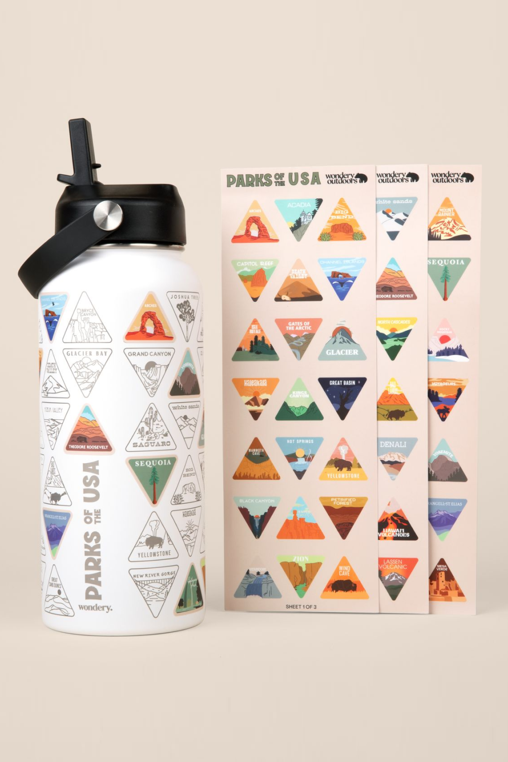 The Original Parks of the USA Bucket List Bottle | White