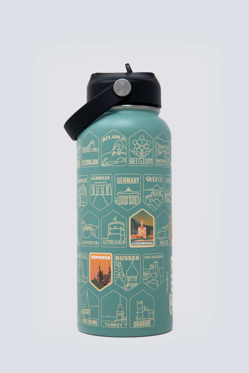 Euro Trip Bucket List Water Bottle