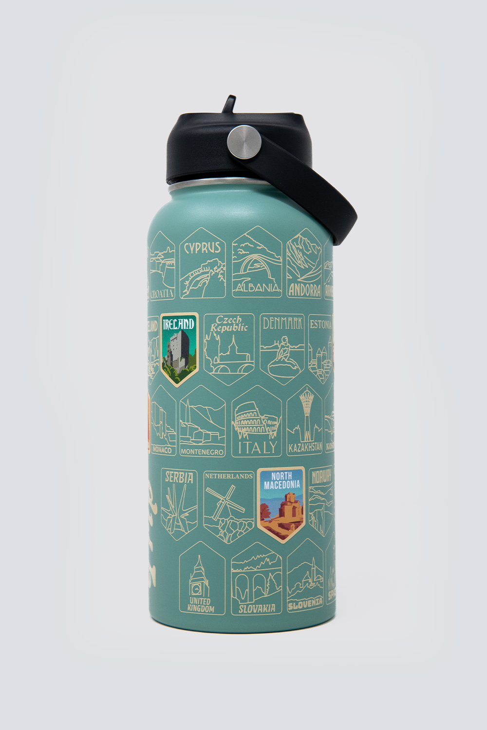 Euro Trip Bucket List Water Bottle