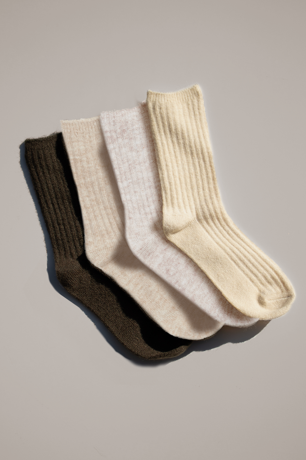 women's and men's holiday warm cashmere socks #color_stone