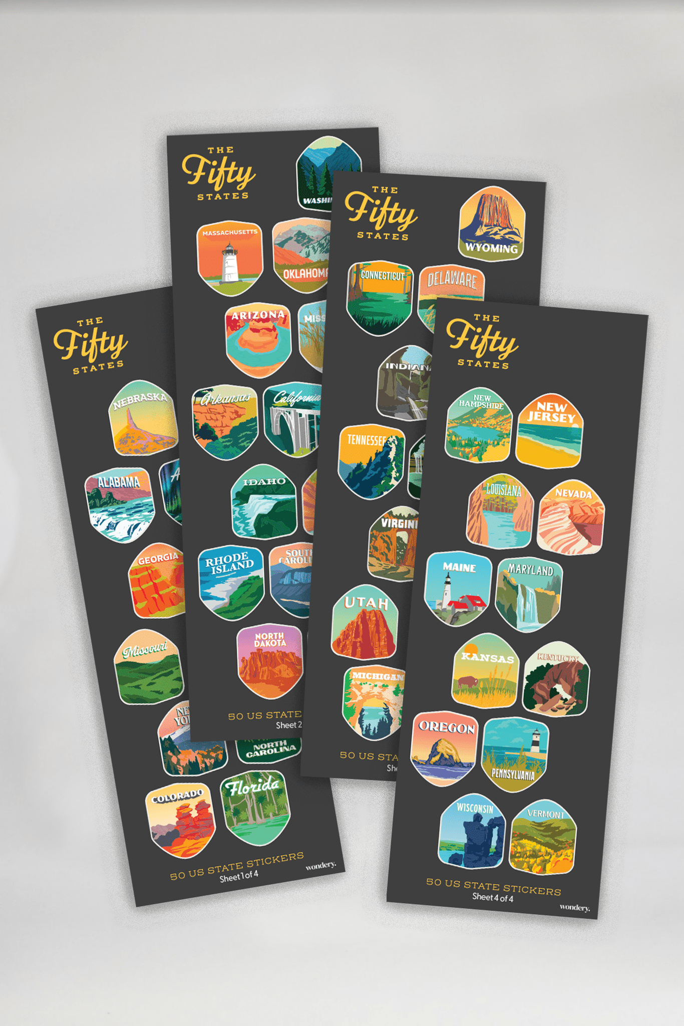 USA national souvenir travel stickers