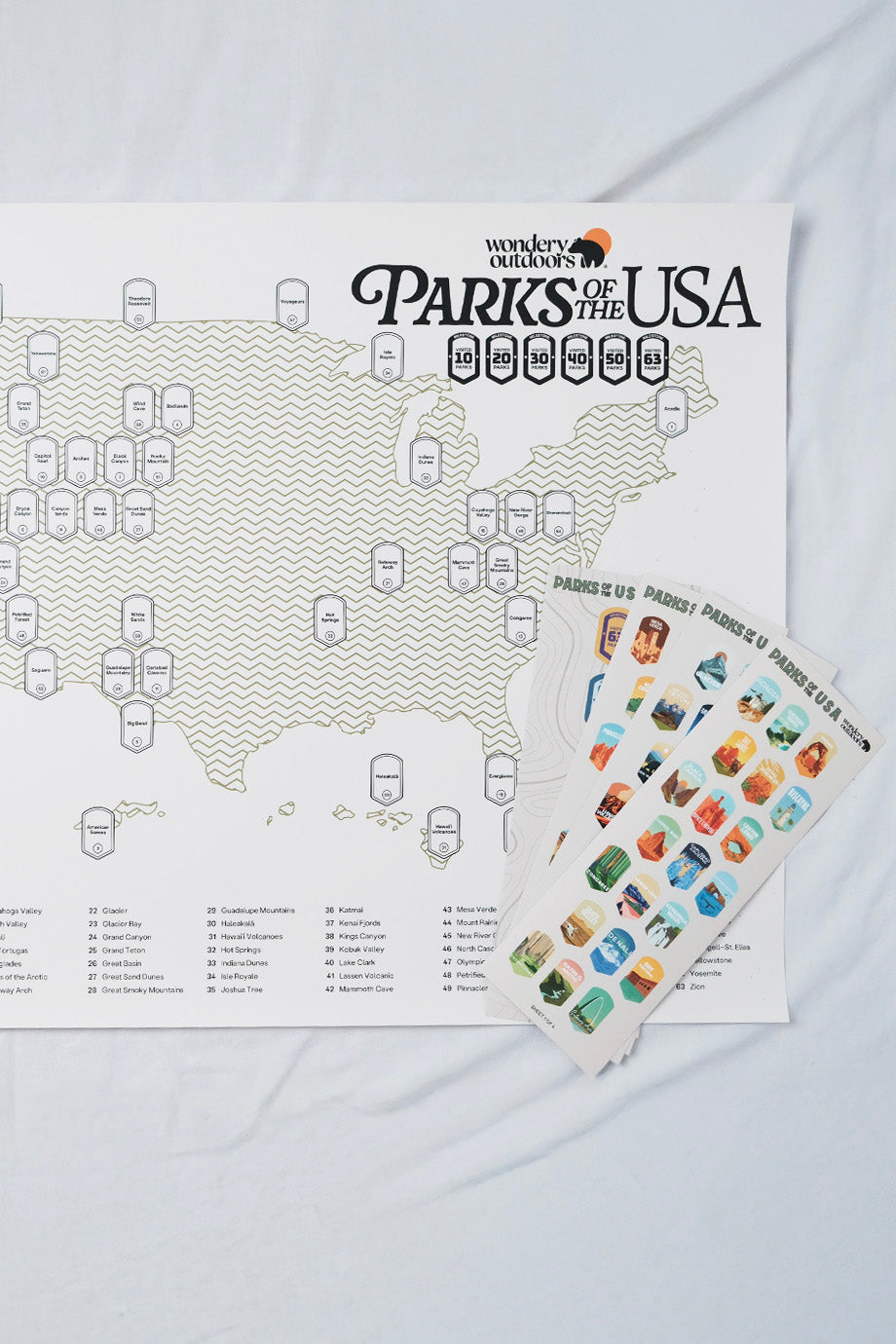 Parks of the USA Map