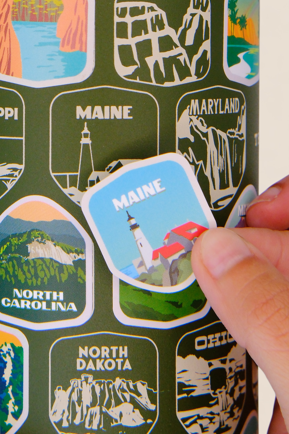 Fifty States Bucket List Water Bottle