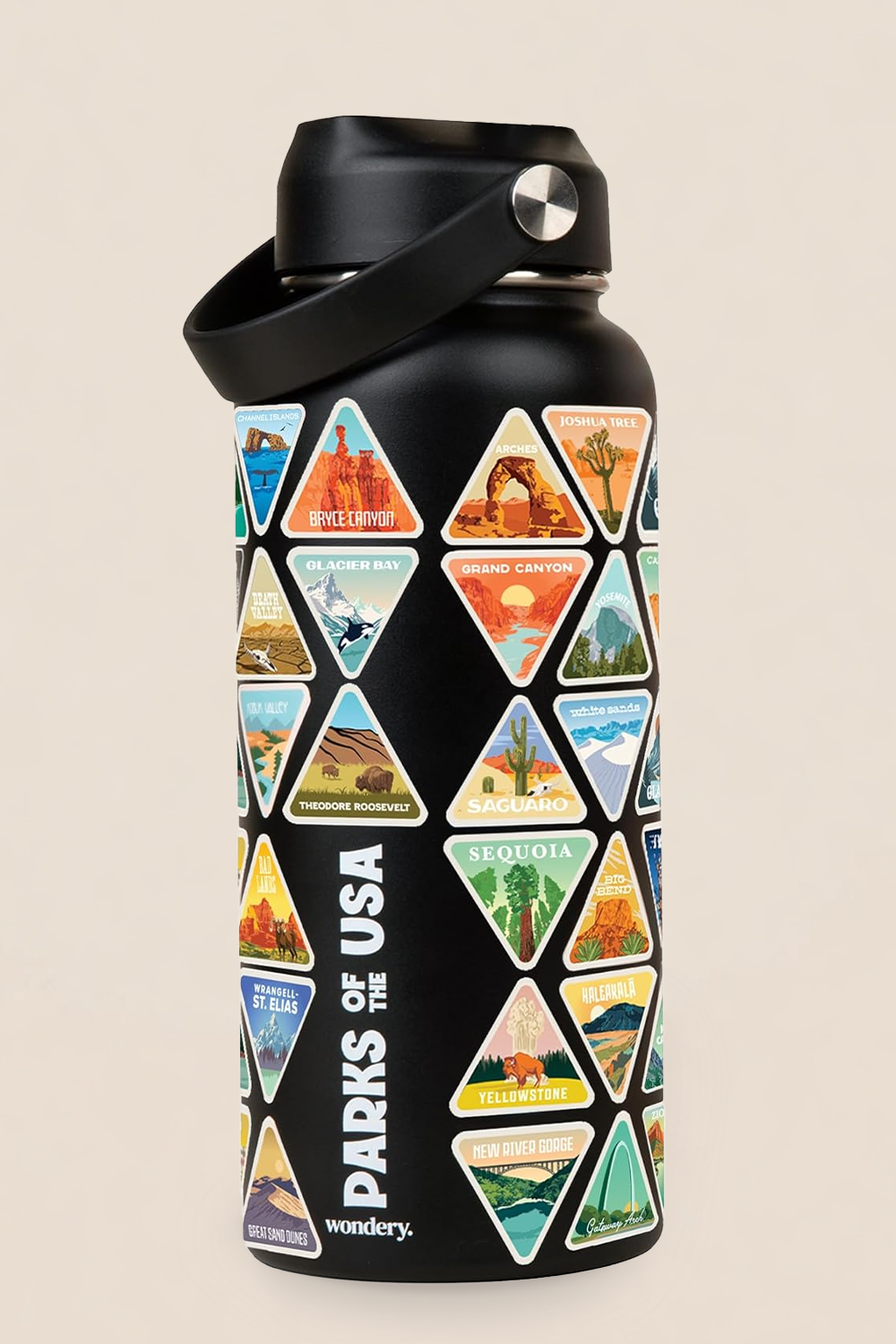The Original Parks of the USA Bucket List Bottle | Black