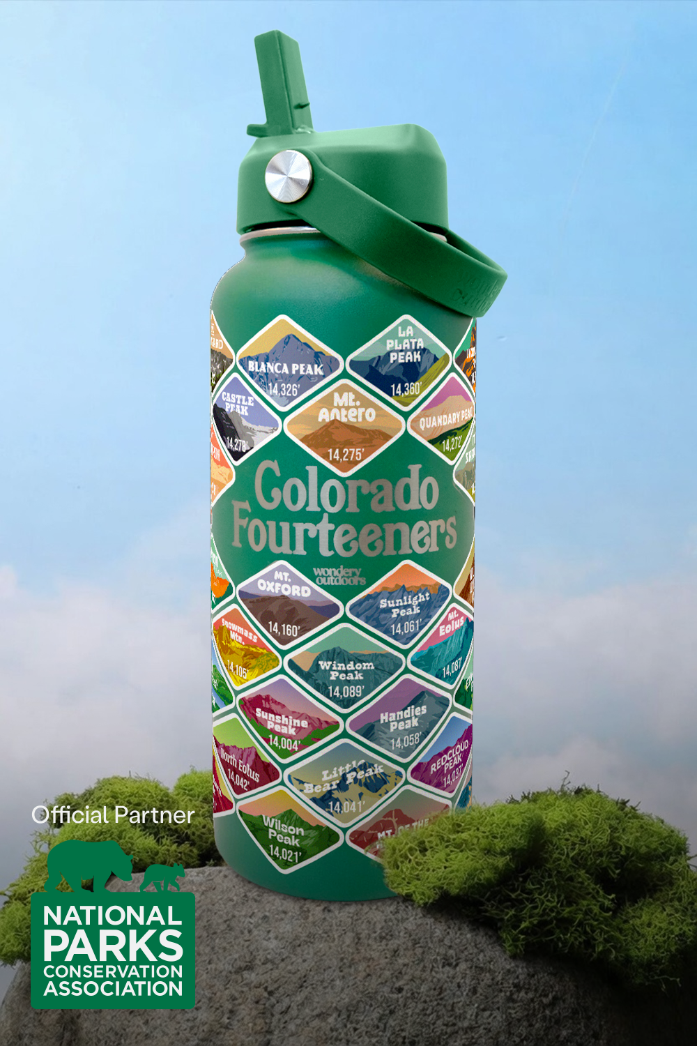 Colorado Fourteeners Bucket List Bottle
