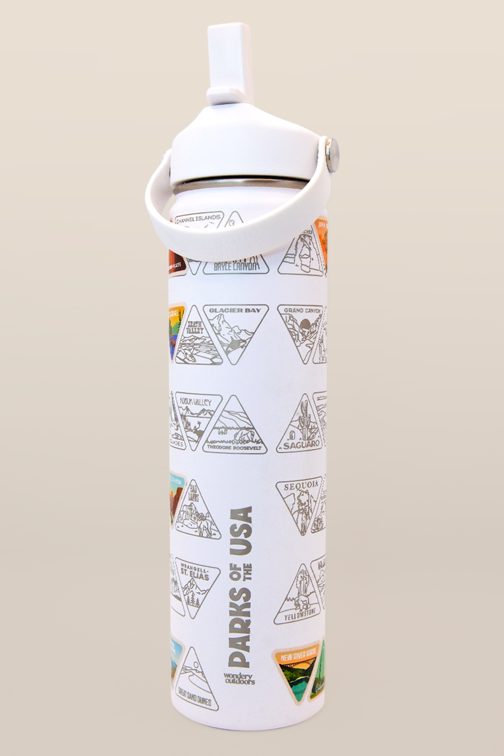 The Original Parks of the USA Bucket List Bottle | White 24oz