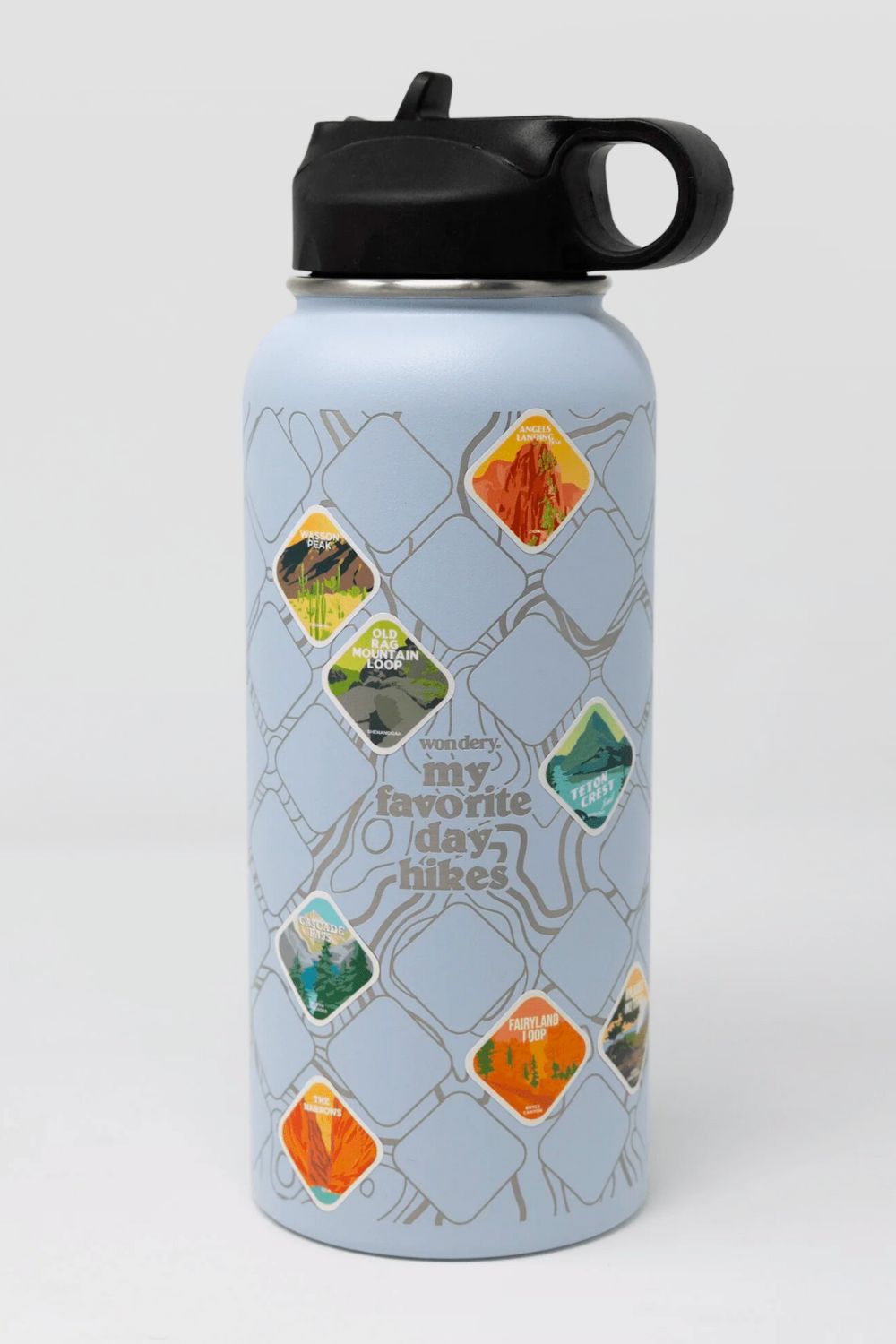 USA national top must-see hike list souvenir travel bottle