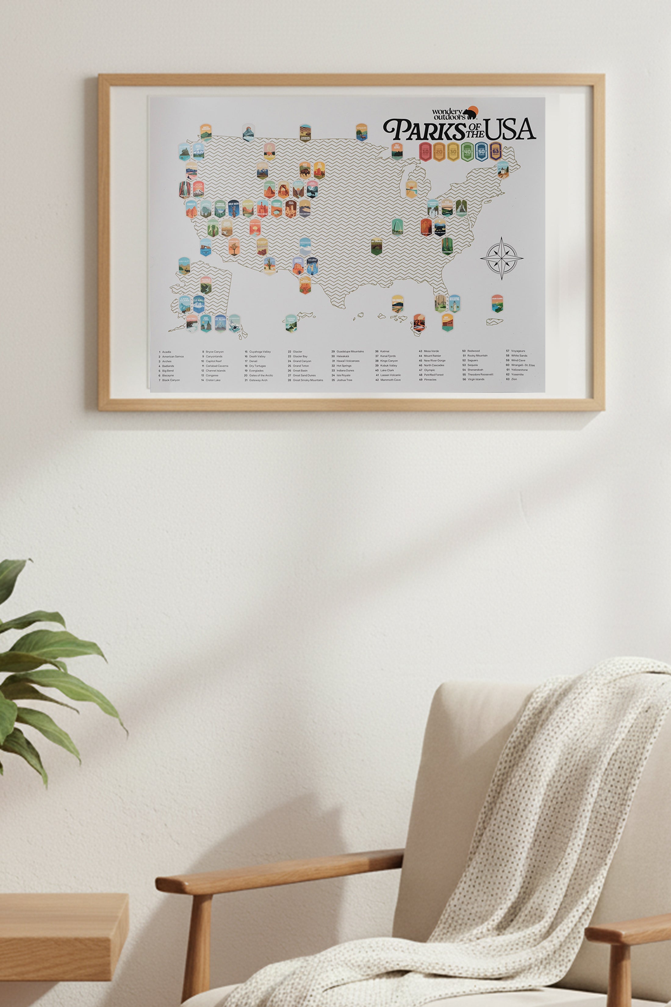 Parks of the USA Map