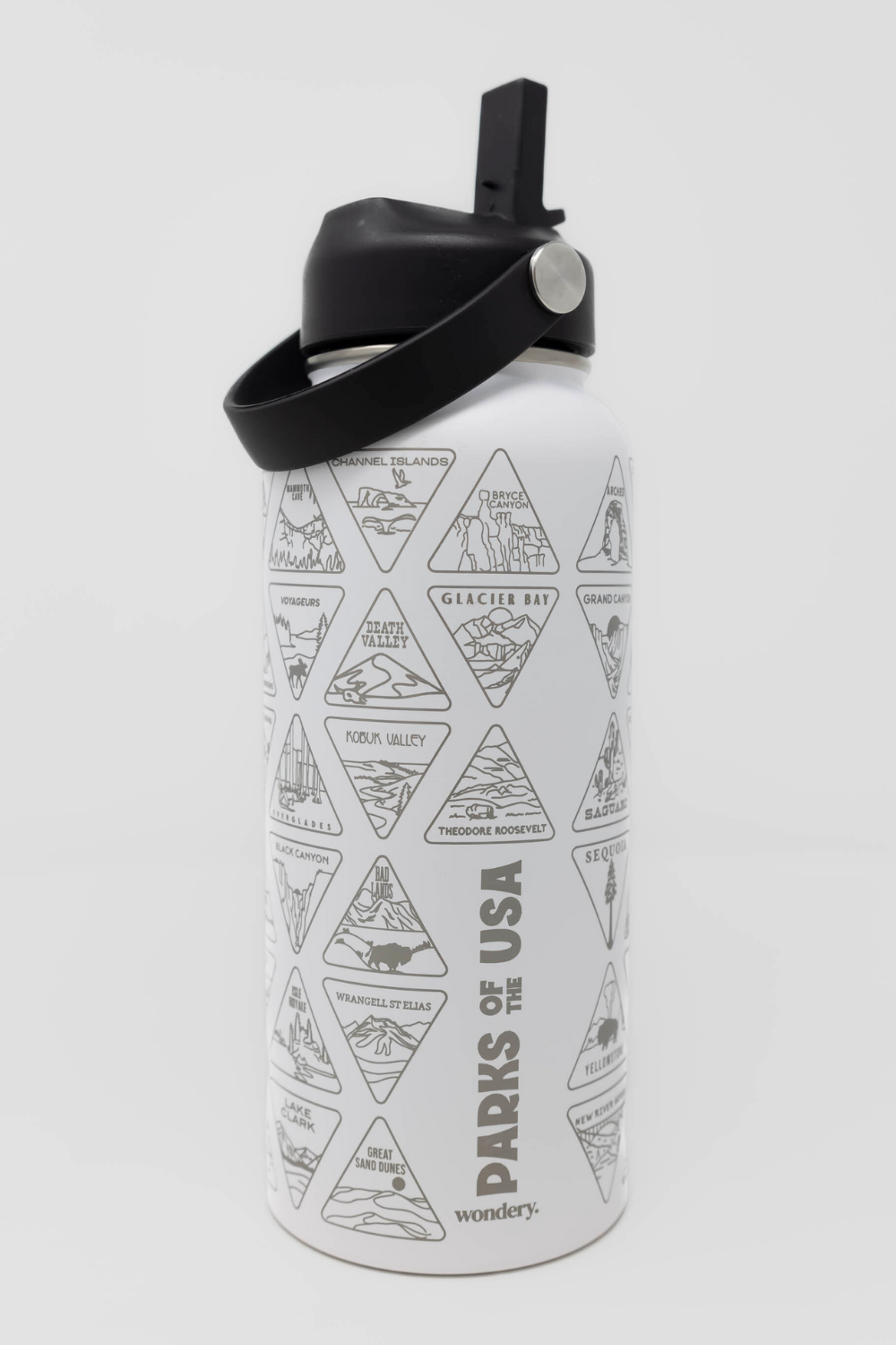 Parks Project 32 oz Insulated Water Bottle - Black/Turquoise - One Size