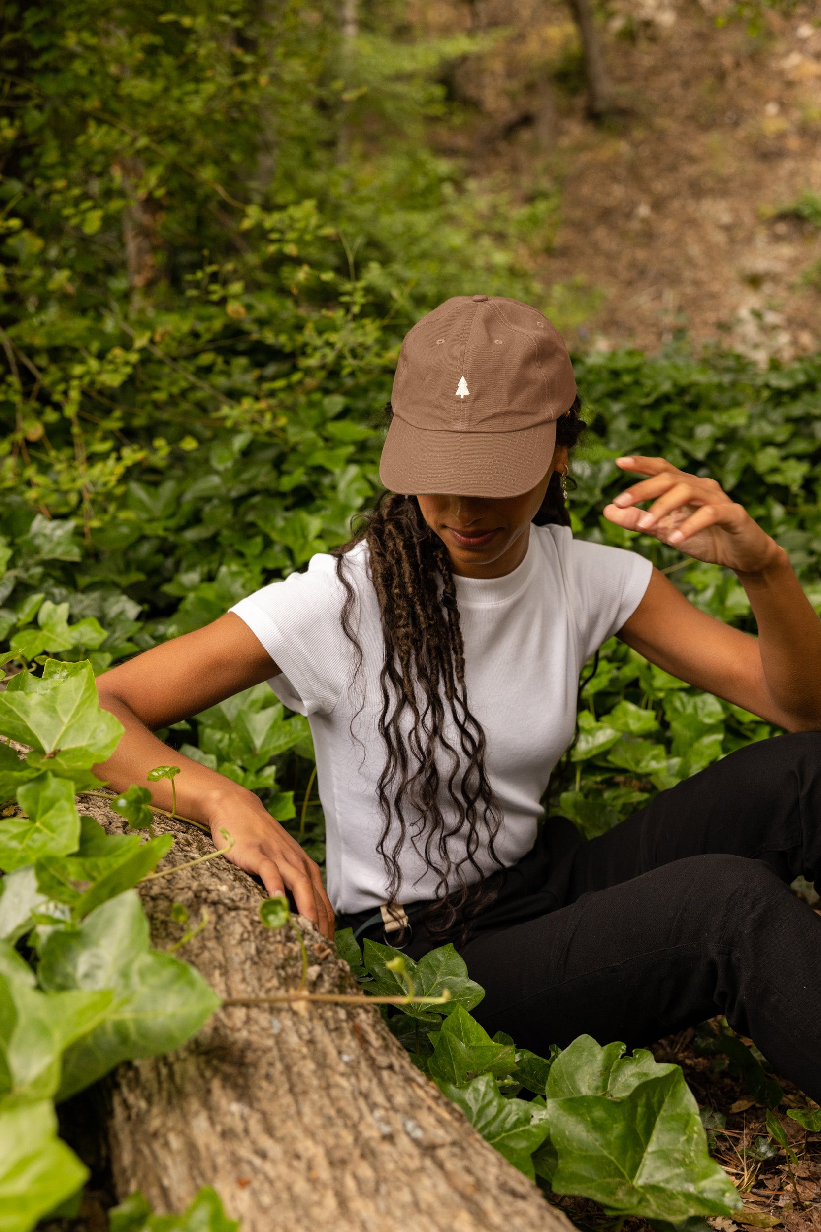 black woman travel hiking camping outdoor hat #color_mocha brown