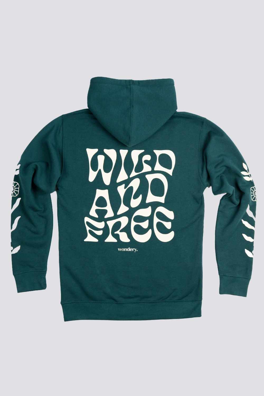 green long sleeve pullover graphic hoodie #color_frosty pine