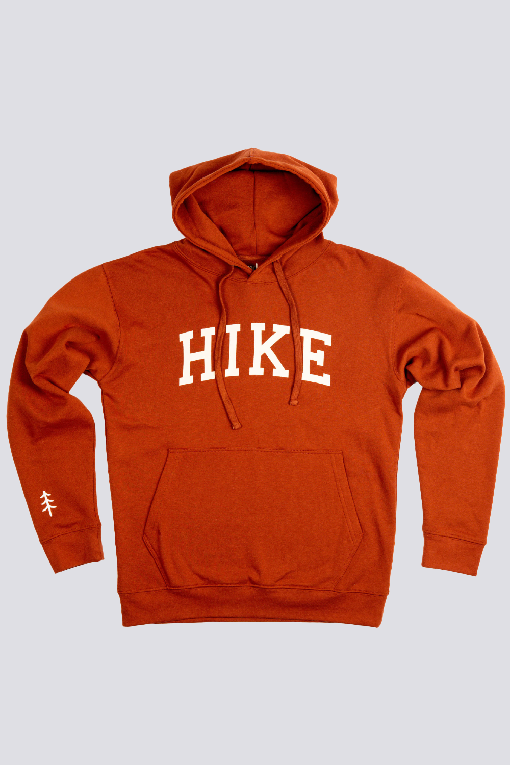 orange pullover outdoor hoodie with pockets #color_rust brown