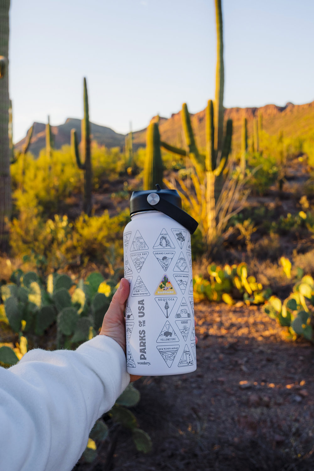The Original Parks of the USA Bucket List Bottle | White