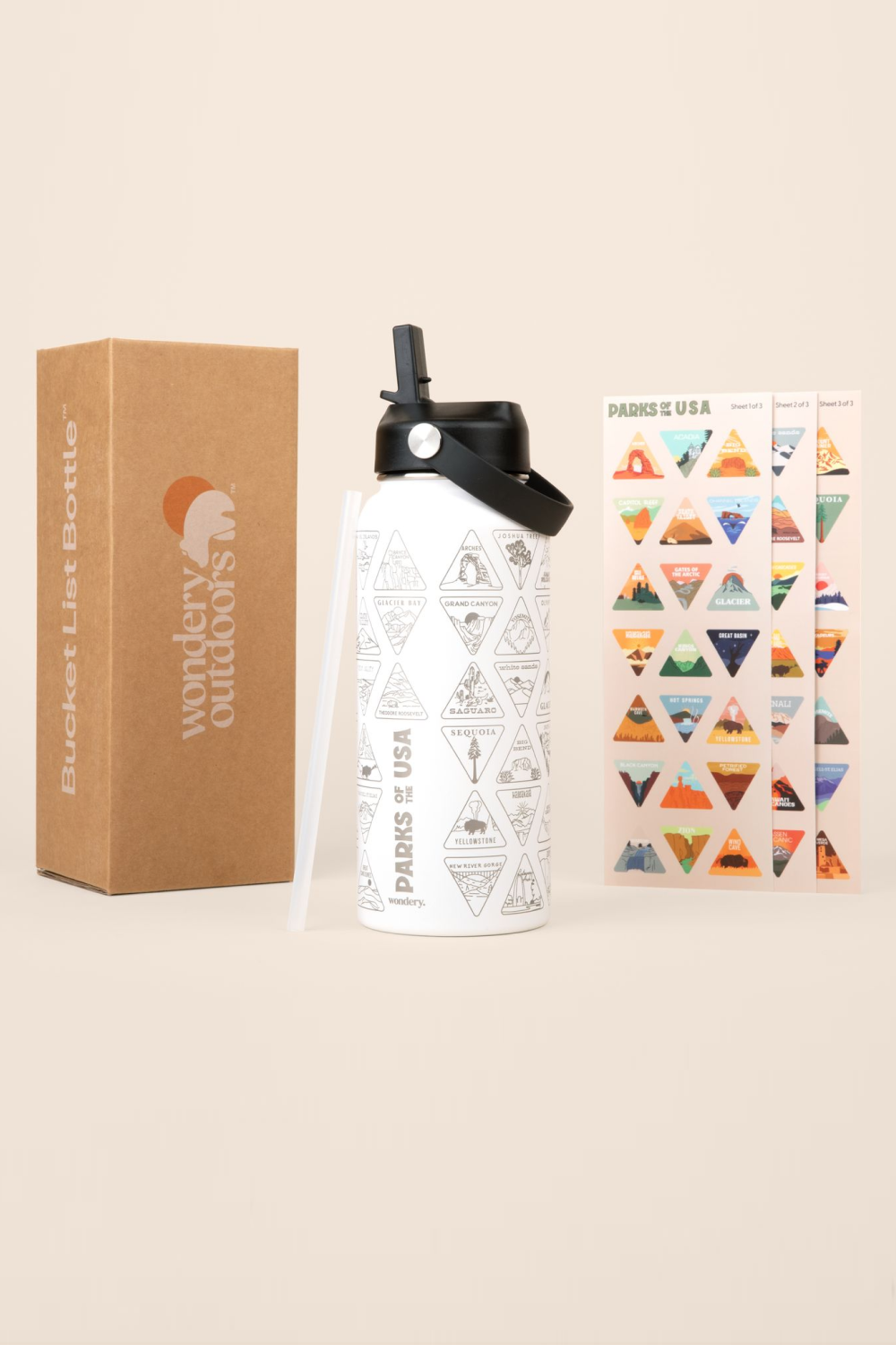 The Original Parks of the USA Bucket List Bottle | White