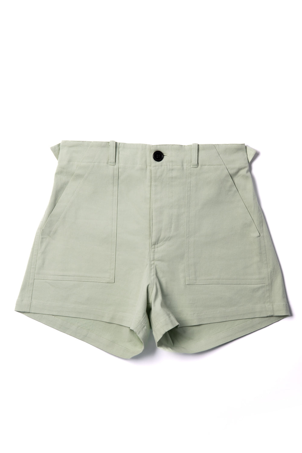 women's adjustable green cargo hiking shorts #color_agave