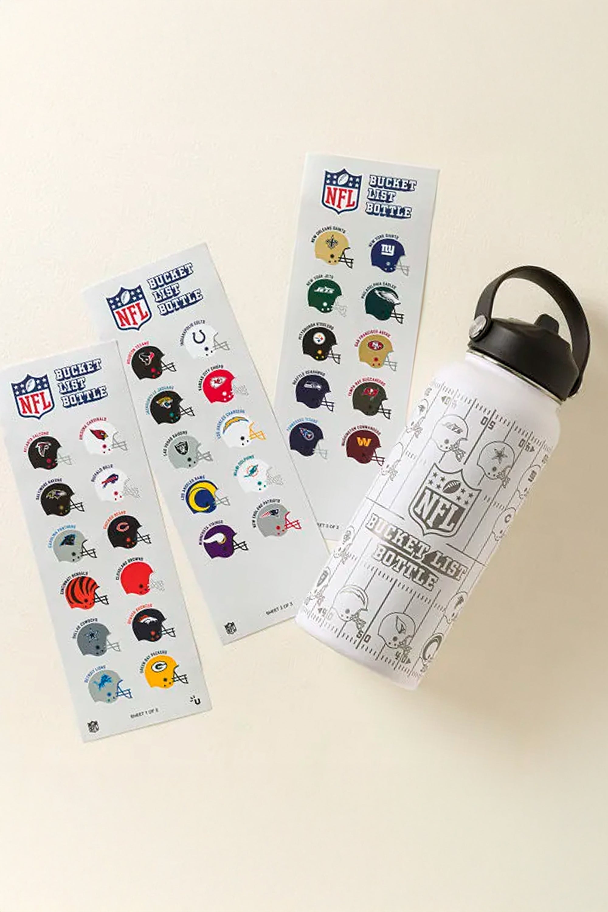 NFL Bucket List Water Bottle