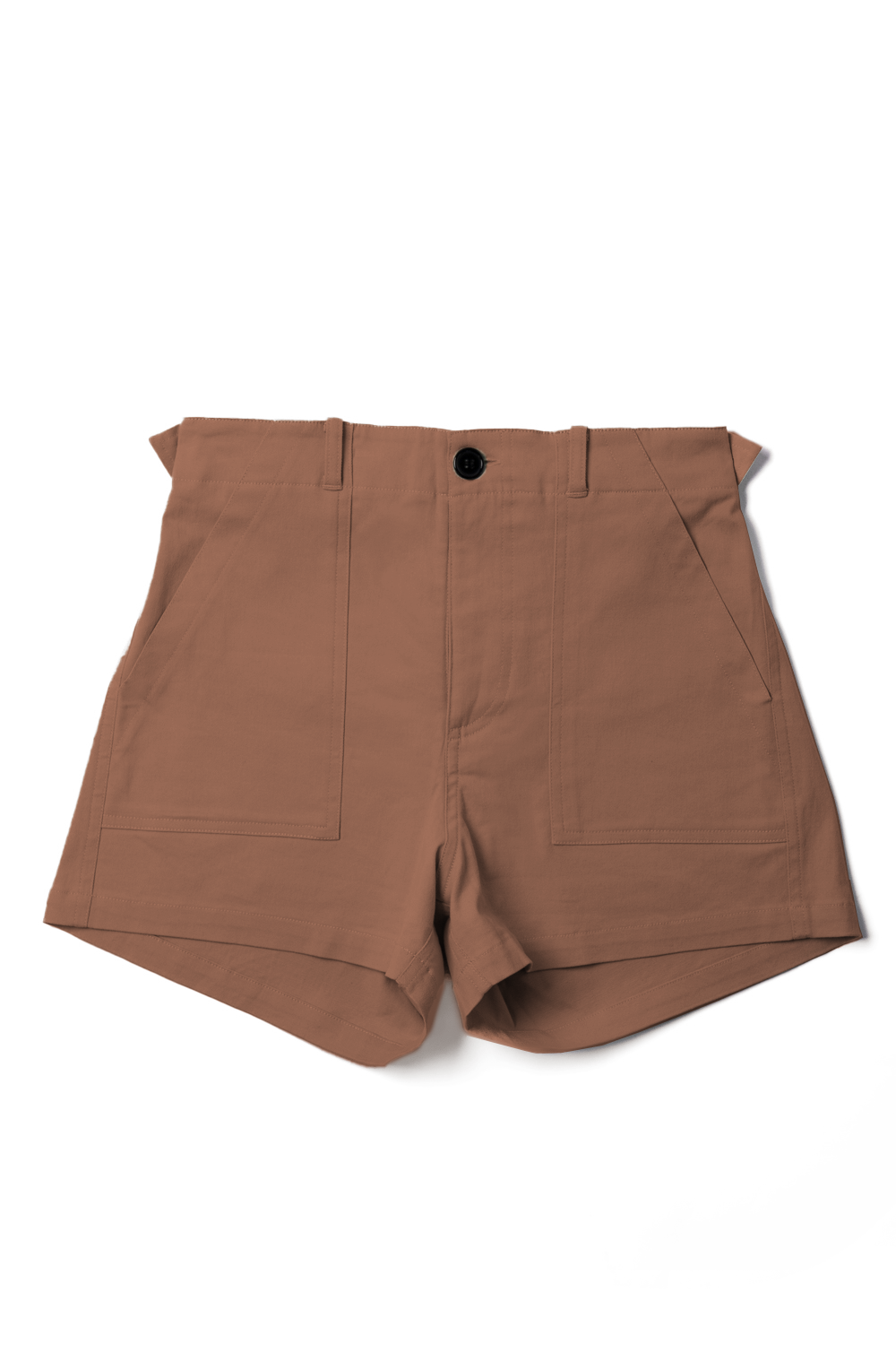 womens adjustable brown cargo hiking shorts #color_umber